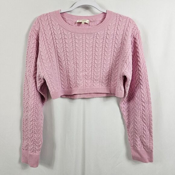LoveShackFancy Calloway Crop Sweater in Pale Rose - Size XS - Picture 2 of 11
